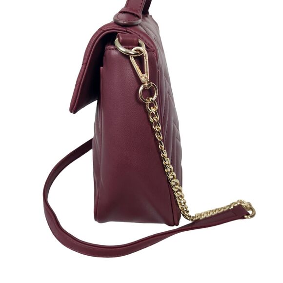 Summer & Rose Crossbody Bag Burgundy Top Handle - Picture 9 of 10